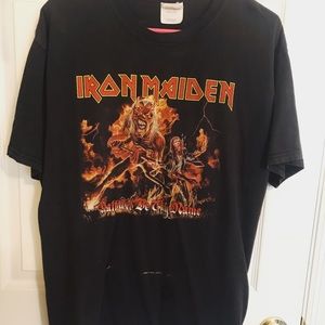 vintage distressed iron maiden band t-shirt